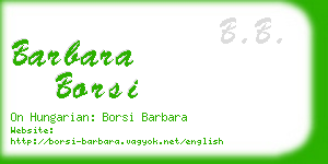 barbara borsi business card